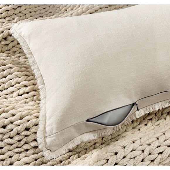 Lumbar Heavyweight Linen Blend Throw Pillow Natural - Casaluna NEW - Picture 6 of 10